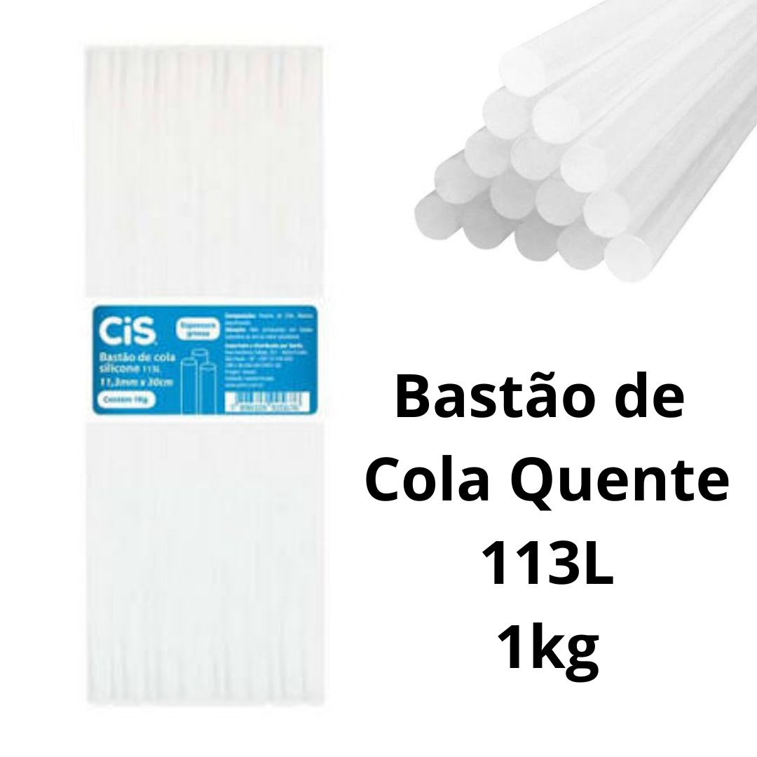 REFIL DE COLA QUENTE CIS GROSSO 1KG TRANSPARENTE