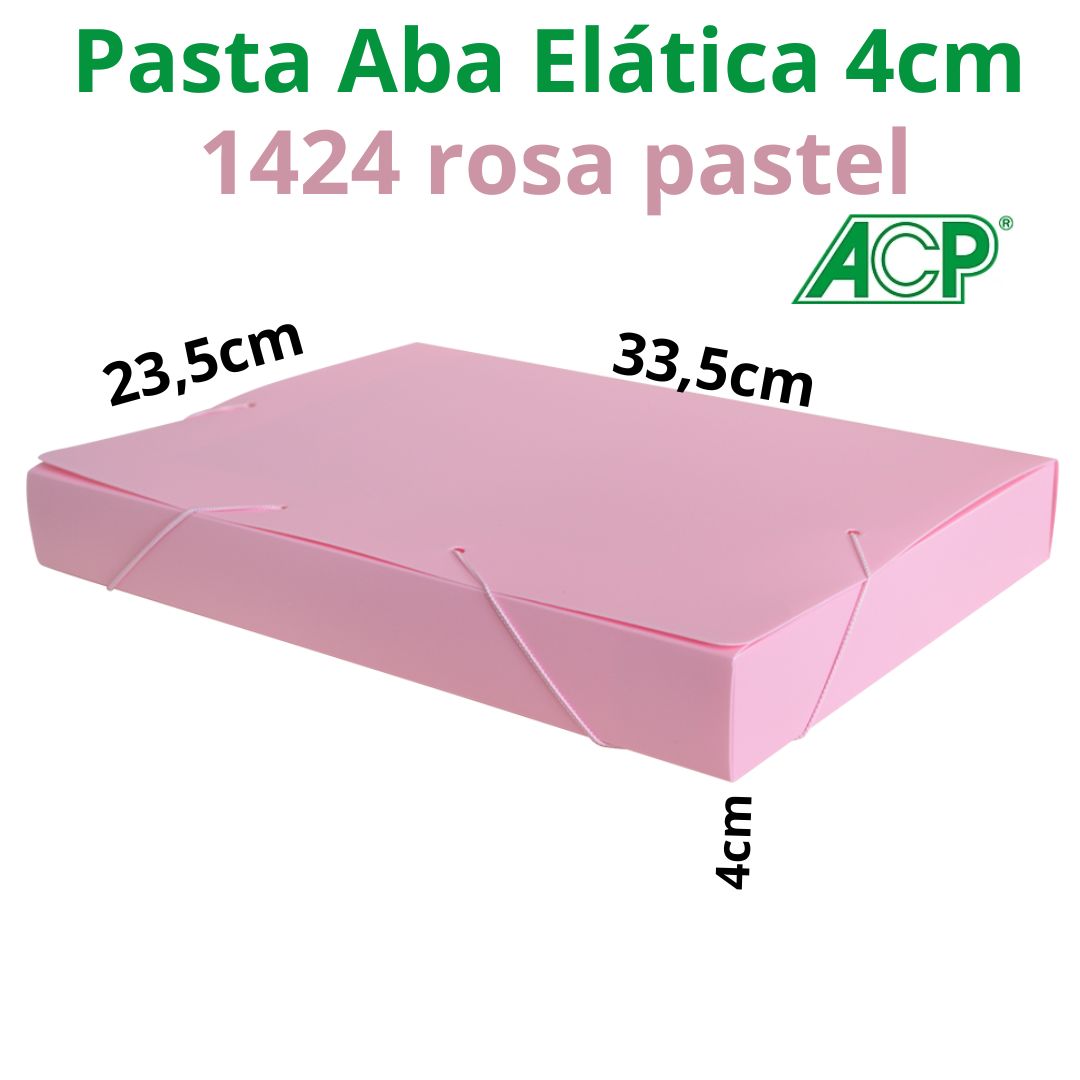 PASTA ABA ELÁSTICA ACP 4CM PASTEL 1424.RS