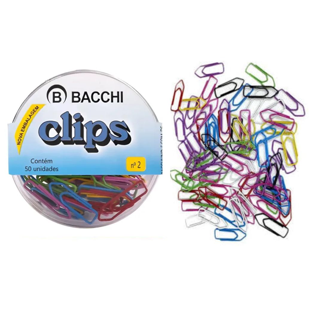 CLIPS N.00(2/0) C/50 COLORIDO BACCHI