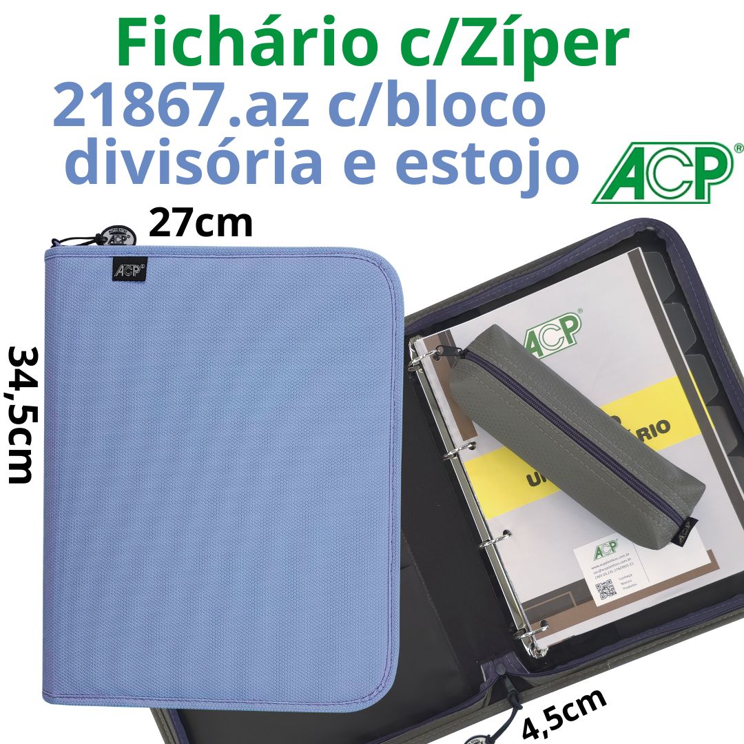 CADERNO ARG. SWEET ACP 96FLS 6DIV.ESTOJO 21867.AZ