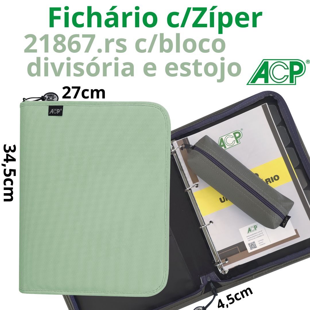 CADERNO ARG. SWEET ACP 96FLS 6DIV.ESTOJO 21867.VD