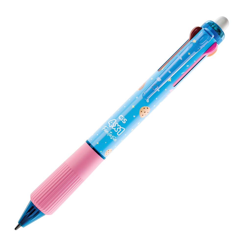 CANETA APAGAVEL FANTASIA 4X1 CANDY 0,7 CIS CX.C/6