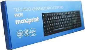 TECLADO C/FIO MULTIMÍDIA UNIVERSITARIO MAXPRINT PT