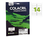 ETIQUETA ADESIVA COLACRIL CC082 10F 33,9X101,6 CAR