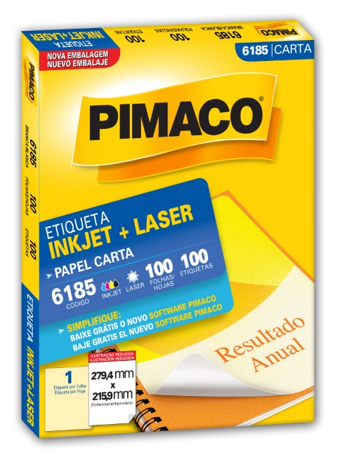 ETIQUETA ADESIVA 6185 PIMACO 100FLS CARTA