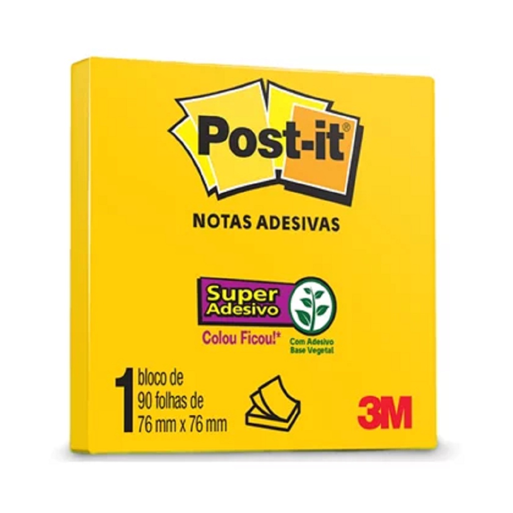 BLOCO ADESIVO 76X76 3M POST-IT 90FLS AM SOL