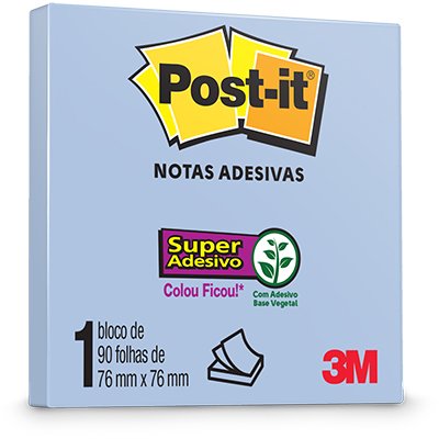 BLOCO ADESIVO 76X76 3M POST-IT 90FLS AZ