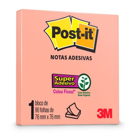 BLOCO ADESIVO 76X76 3M POST-IT 90FLS DAMASCO