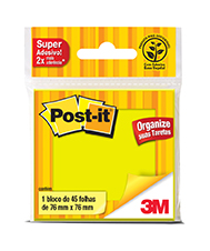 BLOCO ADESIVO 76X76 3M POST-IT 45FLS VD