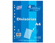 DIVISÓRIA C/6 A4 TP C/VISOR YES COLOR