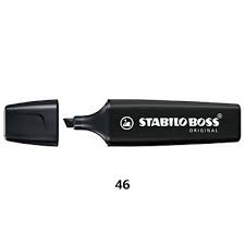 MARCA TEXTO BOSS STABILO BLACK 70/46 PRETO