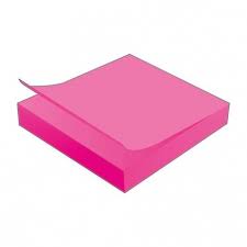 BLOCO ADESIVO 76X76 REP 100FLS ROSA NEON