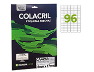 ETIQUETA ADESIVA COLACRIL CA4248 25F 17,0X31,0 A4