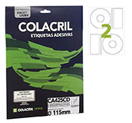 ETIQUETA ADESIVA CD 115X2 COLACRIL 25FLS A425CD