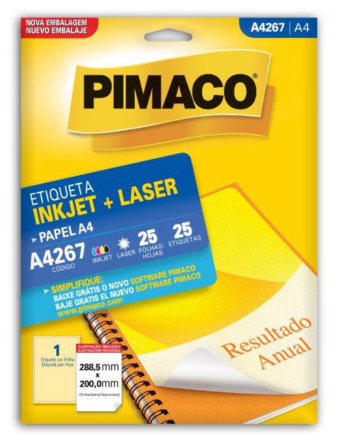 ETIQUETA ADESIVA A4267 PIMACO 25FLS