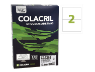 ETIQUETA ADESIVA COLACRIL CA4368 100F 143,4X199,9