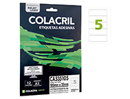 ETIQUETA ADESIVA COLACRIL CA535105 12F 35X105 A5 Q