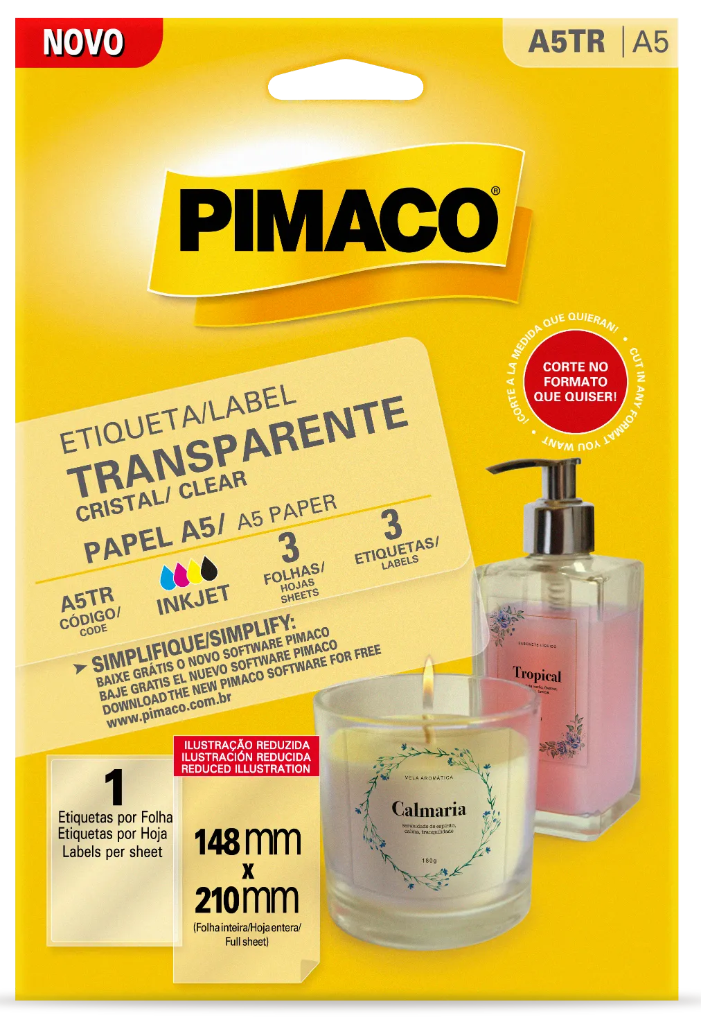 ETIQUETA ADESIVA A5TR 149X210 PIMACO 3FLS