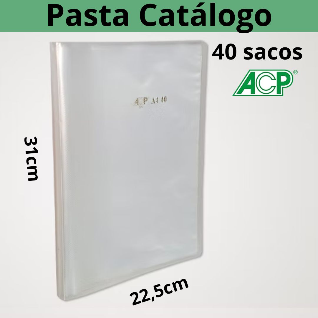 PASTA CATÁLOGO C/40 PLÁSTICOS ACP A4 2272.CR