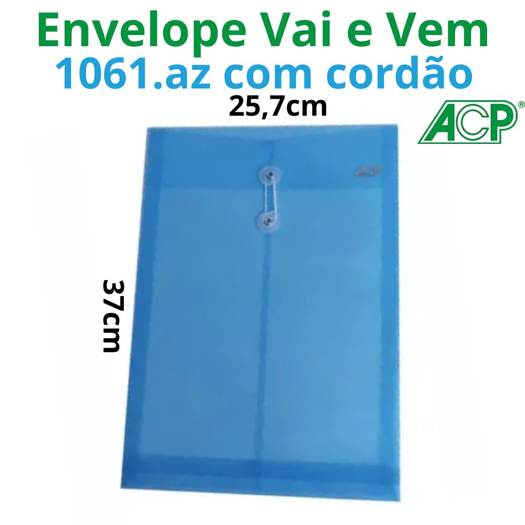PASTA ENVELOPE COM CORDÃO VERTICAL ACP 1061.AZ