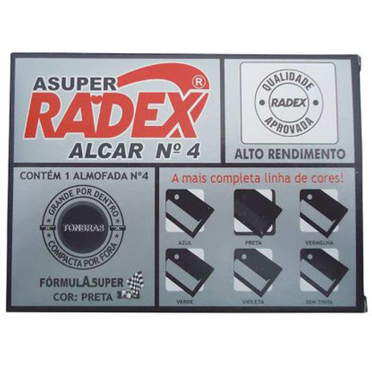 ALMOFADA P/CARIMBO N.4 ALCAR RADEX PT