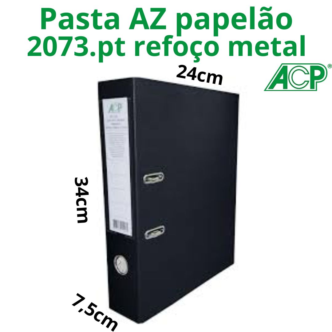 PASTA A/Z REGISTRADOR OF 7CM PAPELÃO ACP 2073.PT