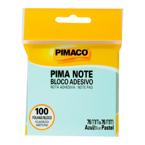 BLOCO ADESIVO 76X76 PIMACO 100FLS AZUL PASTEL