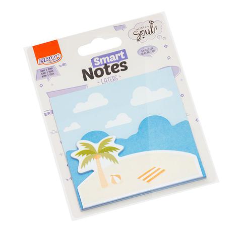 BLOCO SMART NOTES LAYERS PRAIA 20FLS 3BLOCOS