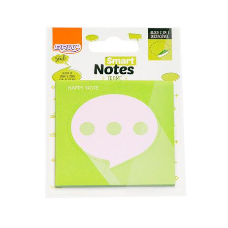 BLOCO SMART NOTES FRAME 2EM1 SMS VERDE 75X75 30FLS