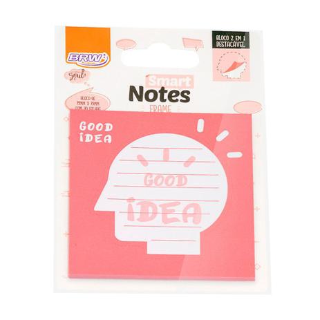 BLOCO SMART NOTES FRAME 2EM1 IDÉIA CORAL 75X75 30F