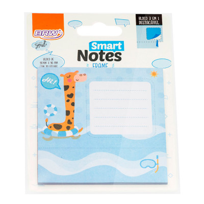 BLOCO SMART NOTES FRAME 3EM1 GIRAFA 90X90 30FLS