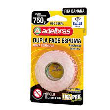 FITA DUPLA FACE ESPUMA FIXA PRO 12MMX2M ADELBRAS 7