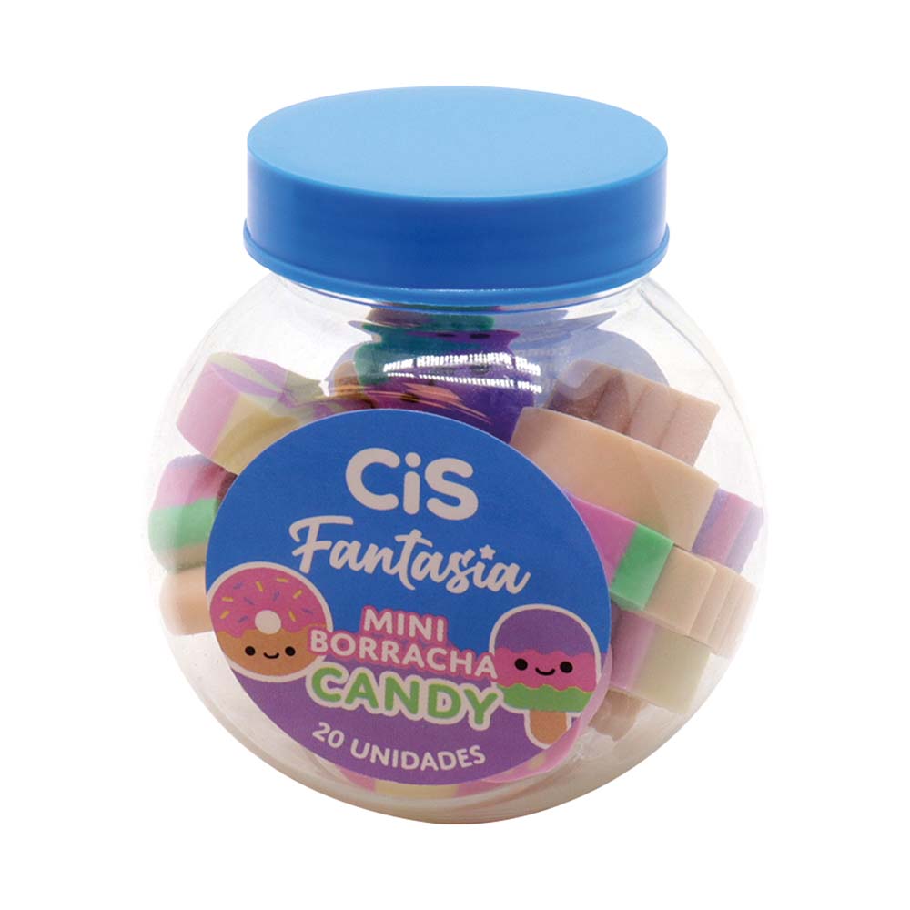 BORRACHA CIS FANTASIA MINI CANDY POTE C/20