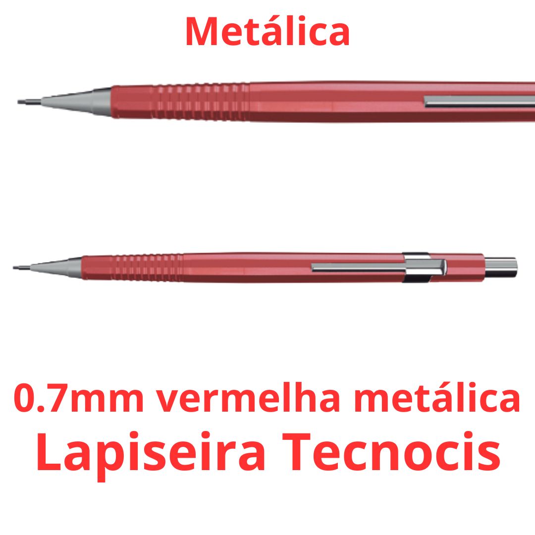 LAPISEIRA 0,7 TECNOCIS VERMELHO METALICO