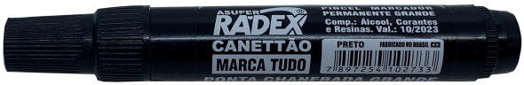 MARCADOR PERMANENTE CANETÃO RADEX CHANFR.C/12 PT