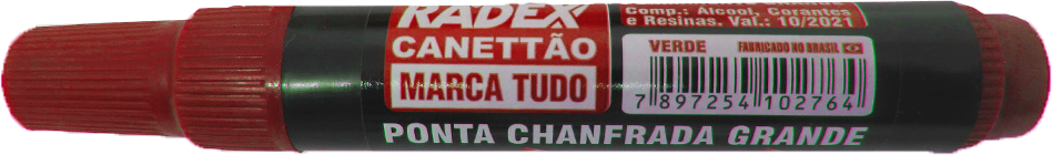 MARCADOR PERMANENTE CANETÃO RADEX CHANFR.C/12 VM