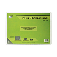 PASTA U PVC HORIZONTAL A3 C/5