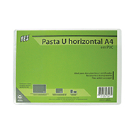 PASTA U PVC HORIZONTAL A4 C/10