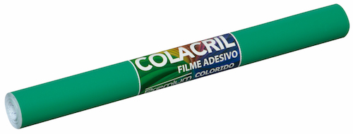 FILME AUTOADESIVO 45CMX10MTS 70 MICRAS VERDE ESCUR