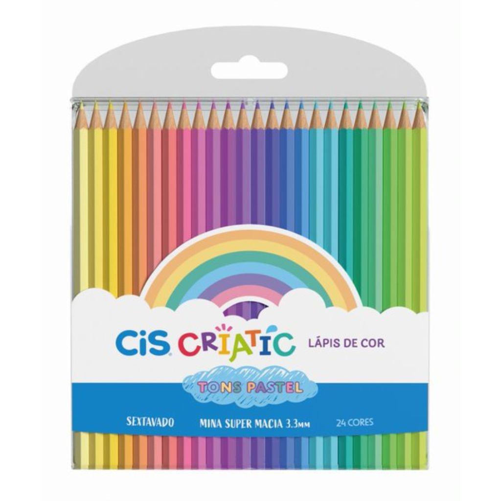 LÁPIS DE COR CRIATIC 24 CIS TONS PASTEL