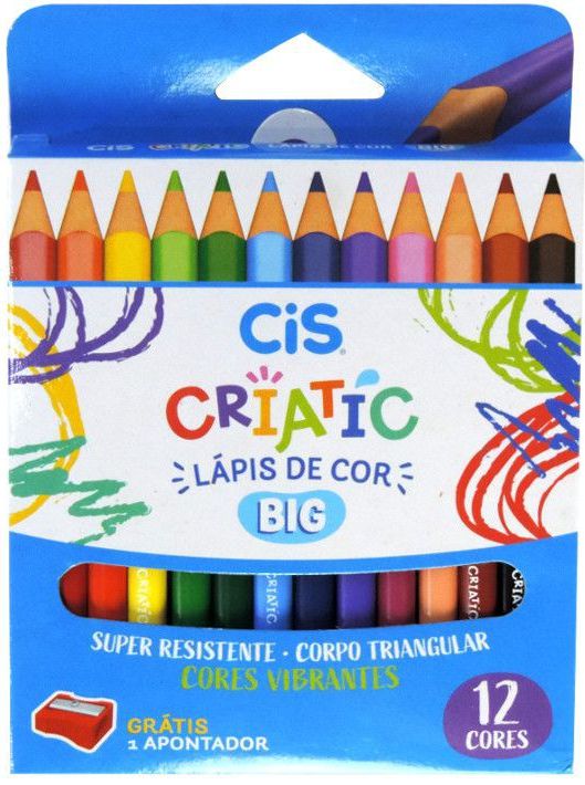 LÁPIS DE COR CRIATIC BIG/JUMBO 12 CIS