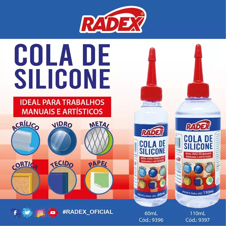 COLA DE SILICONE 110ML RADEX C/12