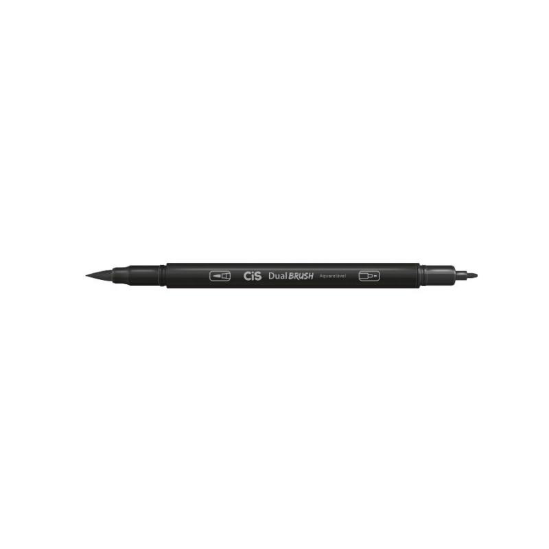 CANETA DUAL BRUSH CIS 01 PRETO