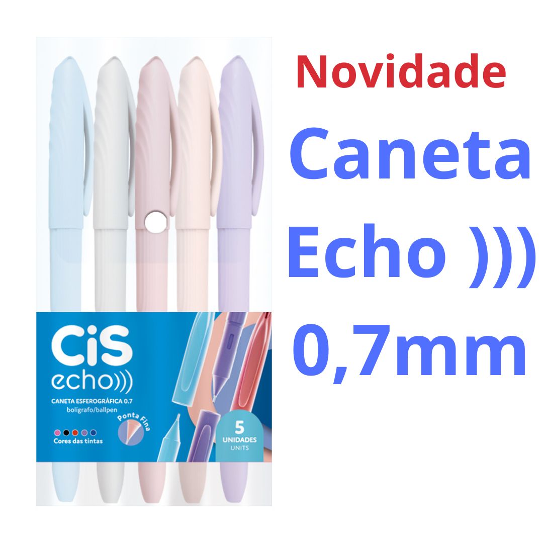 CANETA CIS ECHO 0,7MM ESTOJO C/5