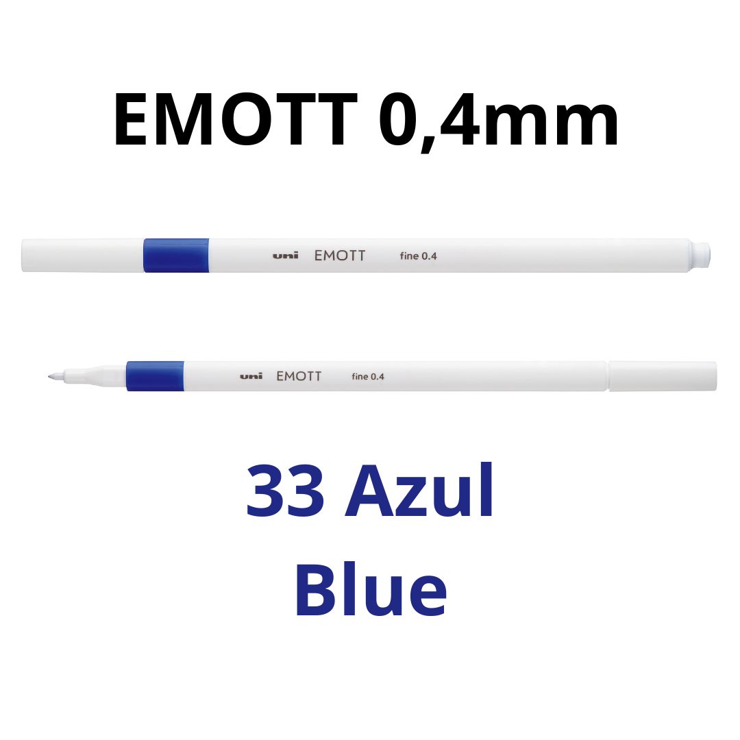 CANETA HIDROGRÁFICA EMOTT 0,4 UNI AZUL 33