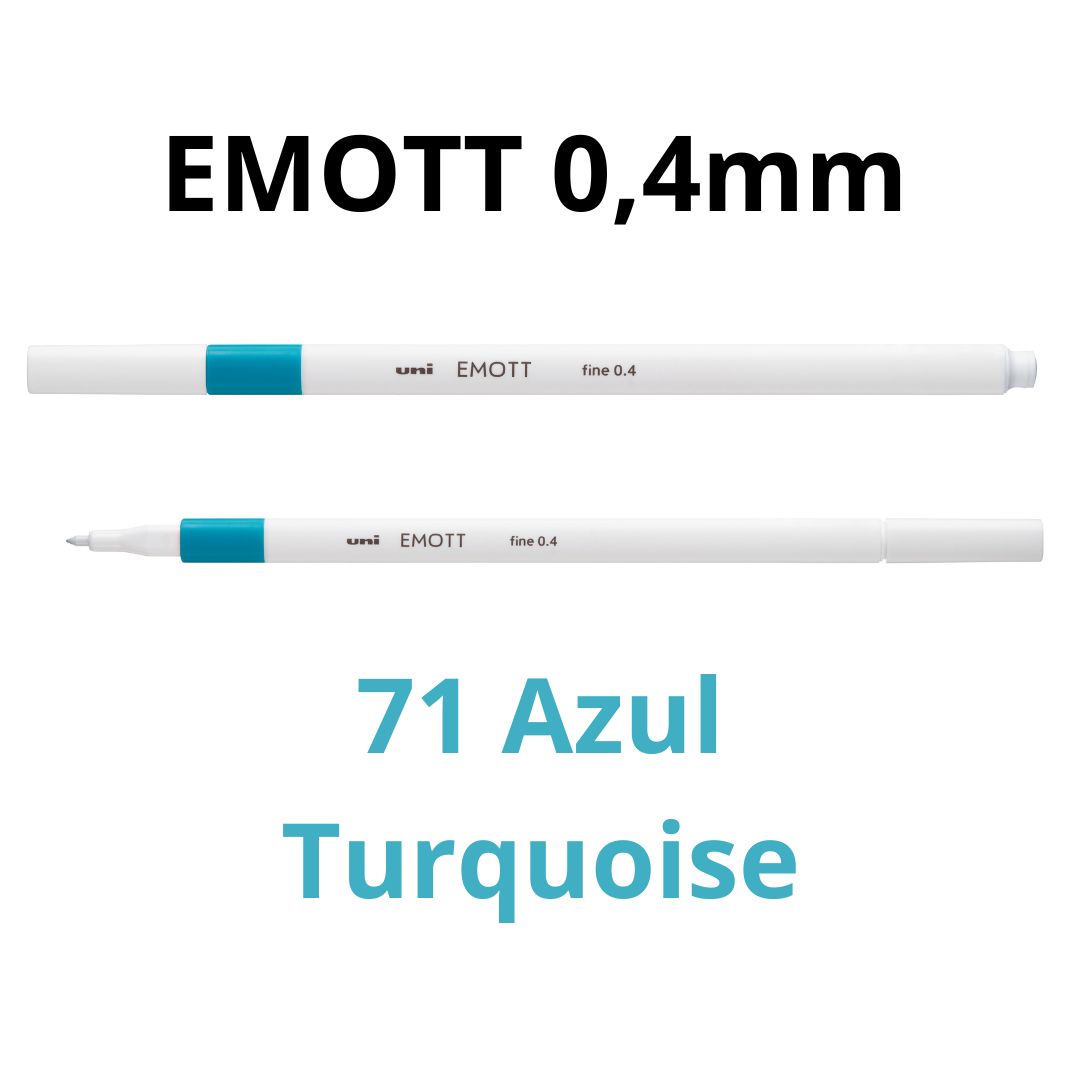 CANETA HIDROGRÁFICA EMOTT 0,4 UNI AZUL CLARO 71