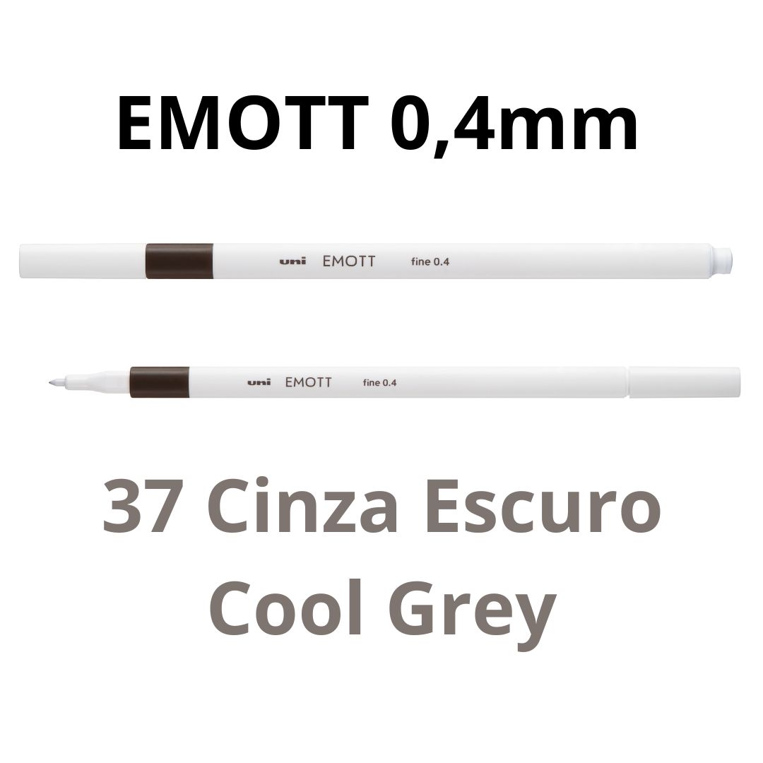 CANETA HIDROGRÁFICA EMOTT 0,4 UNI CINZA ESC 37