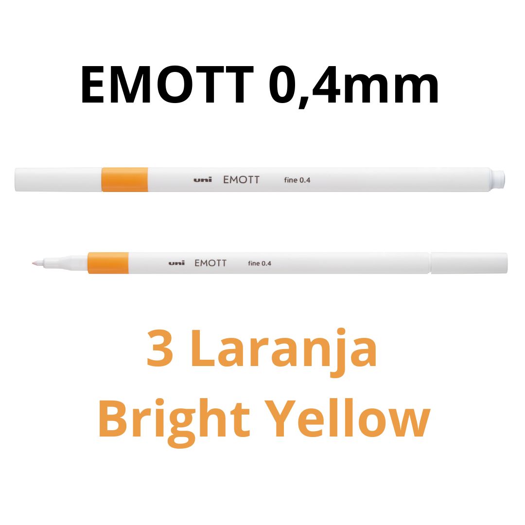 CANETA HIDROGRÁFICA EMOTT 0,4 UNI LARANJA 3