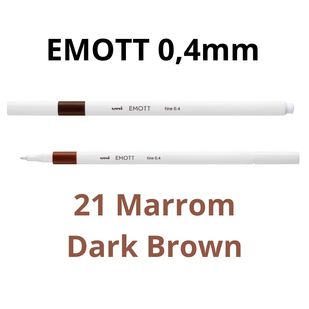 CANETA HIDROGRÁFICA EMOTT 0,4 UNI MARROM 21