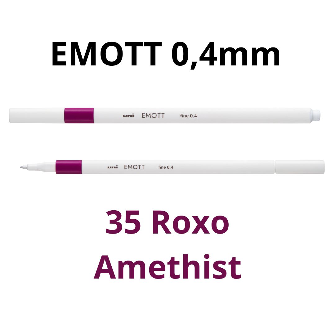 CANETA HIDROGRÁFICA EMOTT 0,4 UNI ROXO 35